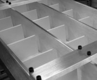 Split Cleats with High Lane Dividers on Mini-Mover Conveyor