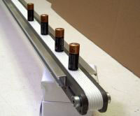 AA-Battery Sized: 1-inch wide LP Series Mini-Mover Conveyor