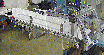 Packaging System using Small Lite and LP Series Mini-Mover Conveyors